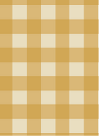 Detail van het okergele en crèmekleurige ruitpatroon van Gingham-behang van Atelier Chien.