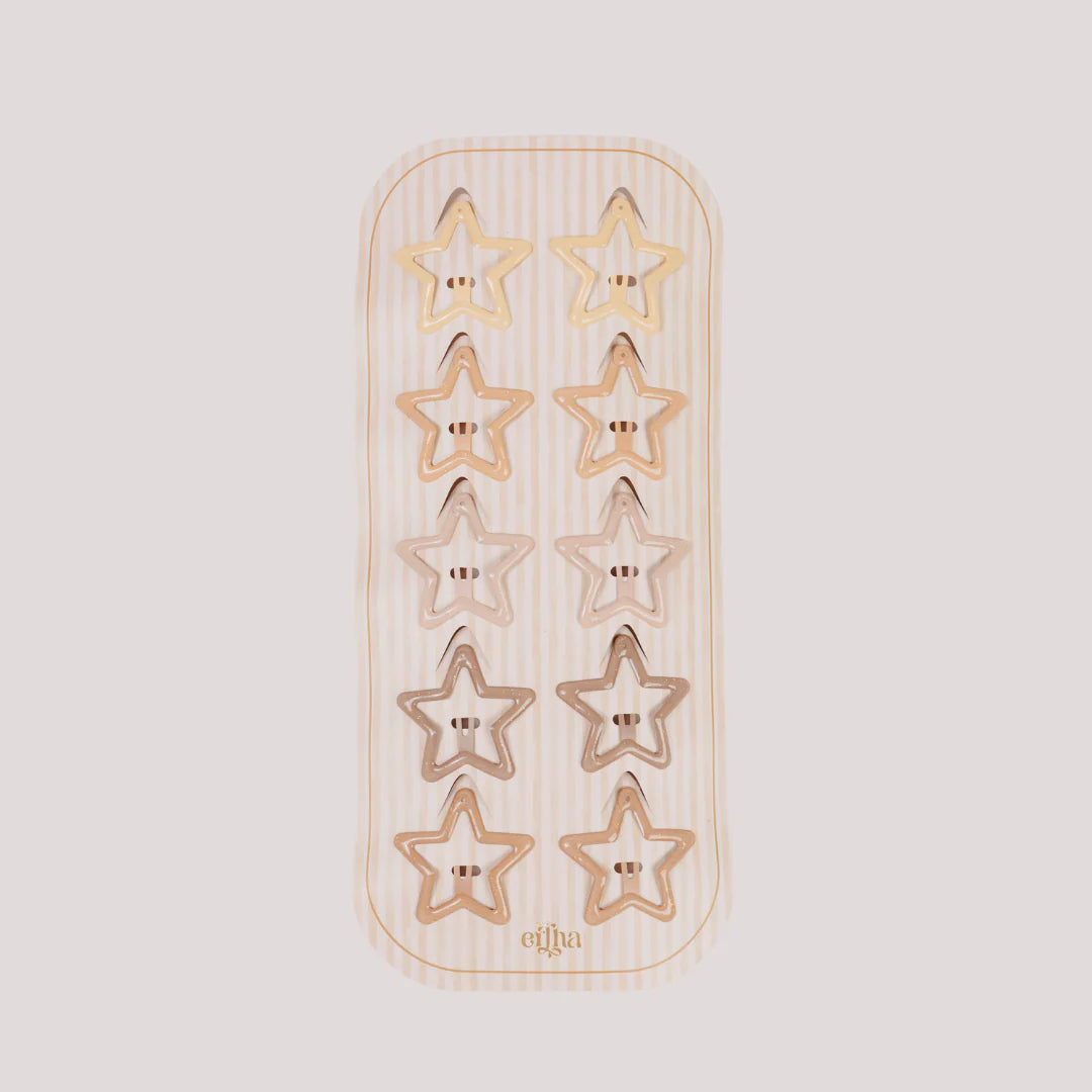 Glitter Haarknipjes Set - Sterretjes - 10 Stuks - Mrs Ertha - verpakking