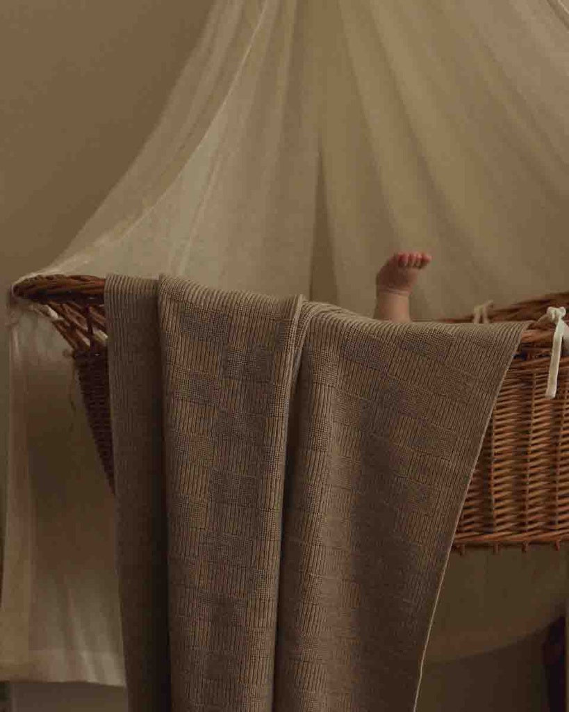 Merinowollen babydeken Ivy – 100% extrafijne merinowol – 70x95cm - HVID