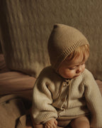 Bonnet Dolly - Baby Knitted Hat - Merino wool - HVID