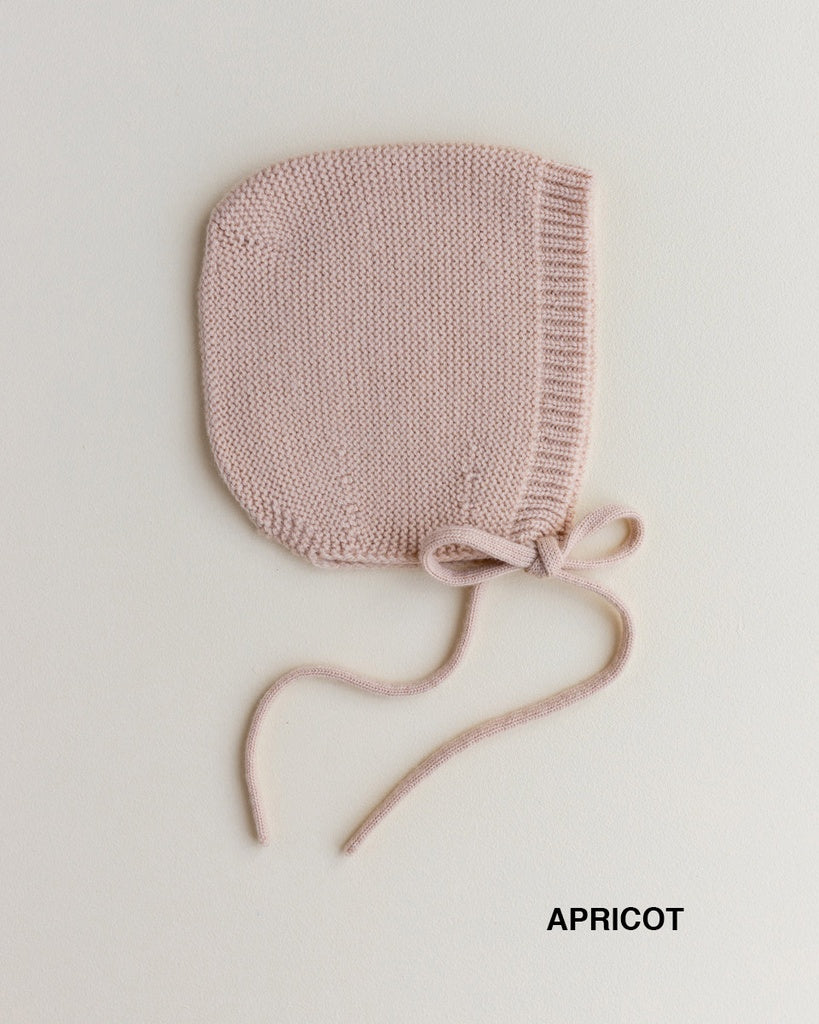 Bonnet Dolly - Baby Knitted Hat - Merino wool - HVID