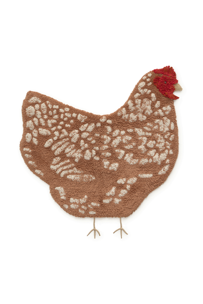 Washable Rug Chicken - Wasbaar vloerkleed kip - Katoen - Lorena Canals - productfoto