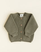 Gebreid vest Inga - Seamless cardigan - Merinowol - HVID - productfoto