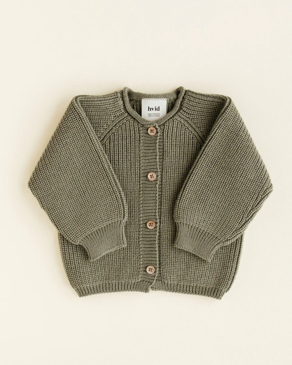 Gebreid vest Inga - Seamless cardigan – Merinowol – HVID