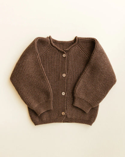 Strickjacke Inga - Seamless cardigan – Merinowolle – HVID