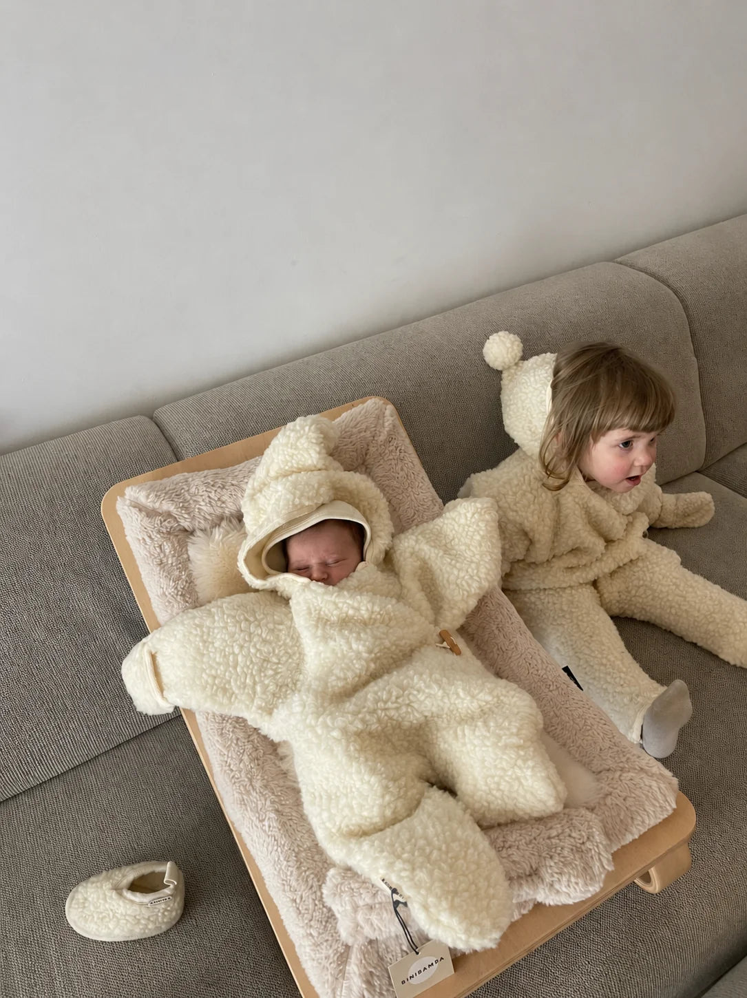 Merino Snugglesuit – Combi-pilote bébé en 100 % laine mérinos – BINIBAMBA