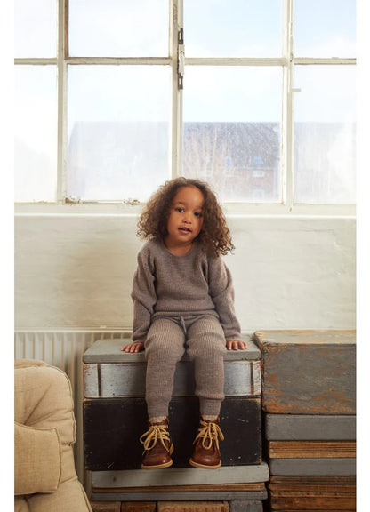 Gebreid broekje - Merino Classic Rib Leggings - Merinowol - Nature Melange - Copenhagen Colors