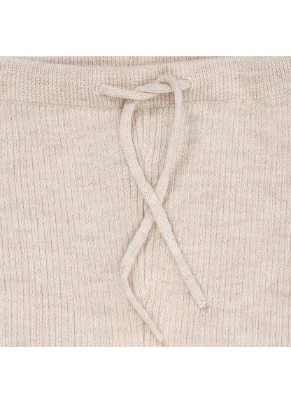 Knitted Baby Leggings - Merino Classic Rib Leggings - Merino Wool - Pale Cream - Copenhagen Colors