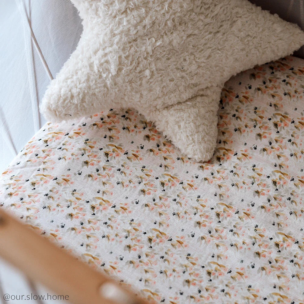 Fitted Sheet - Fitted Sheet for KIMI Baby Bed - Organic Cotton - Charlie Crane