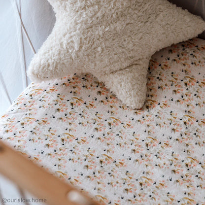 Fitted Sheet - Fitted Sheet for KIMI Baby Bed - Organic Cotton - Charlie Crane