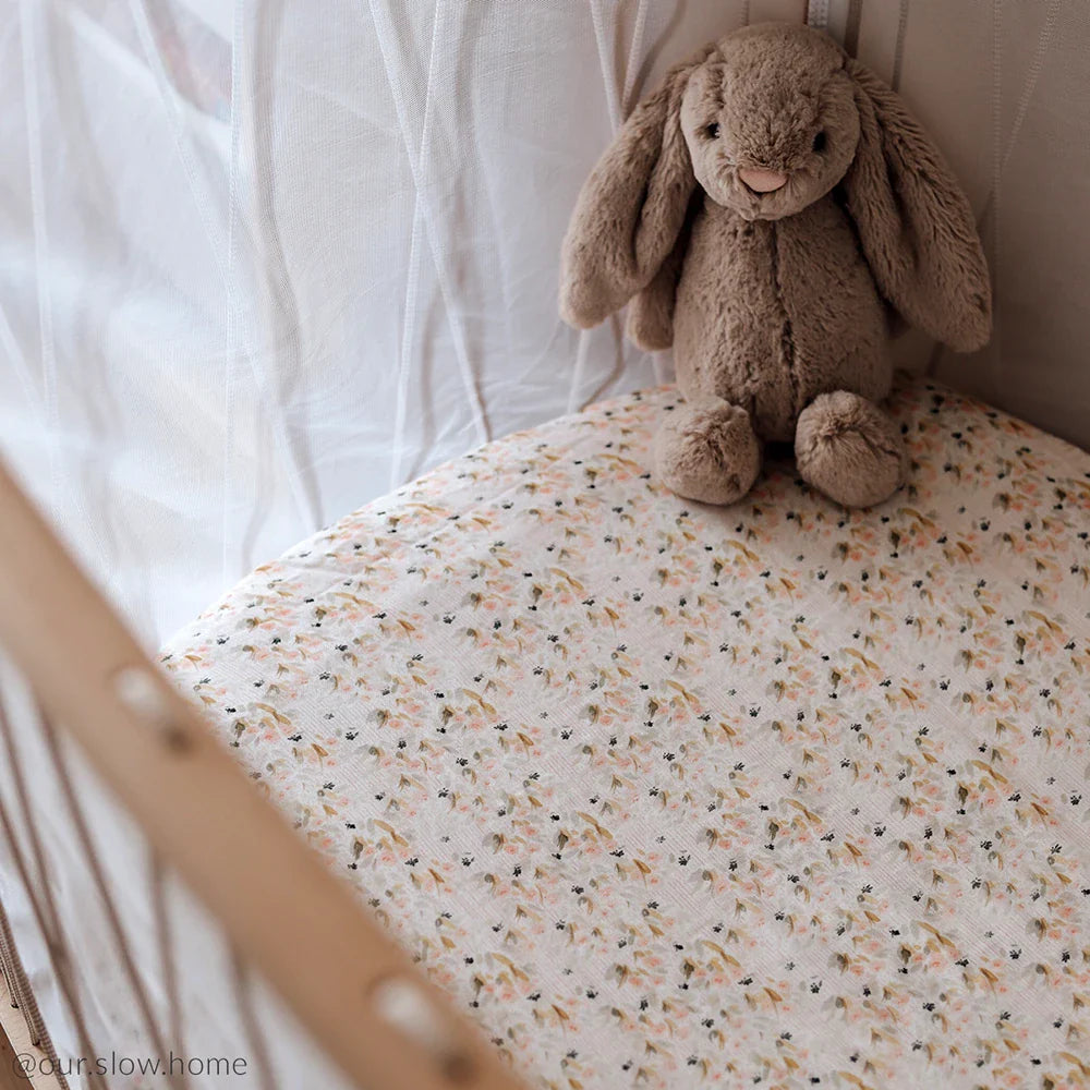 Fitted Sheet - Fitted Sheet for KIMI Baby Bed - Organic Cotton - Charlie Crane
