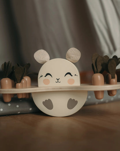 Balance puzzle - Bunny Balance - Wooden toy - Mrs Ertha