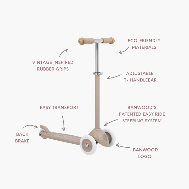 Eco step/scooter - Sand - 100% gerecycled materiaal - Banwood