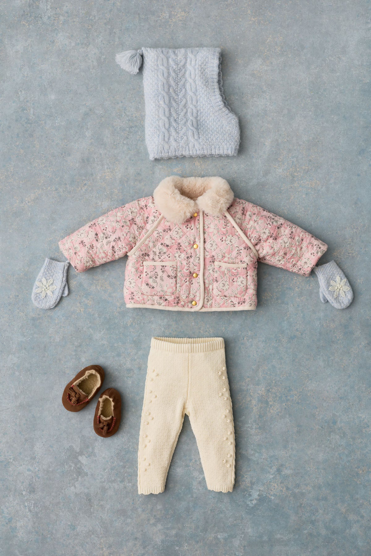 Gebreide babylegging Molda - Katoen - Cream - Louise Misha