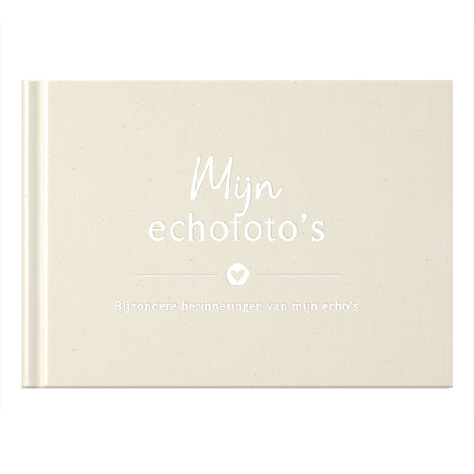Baby invulboekje - Mijn echofoto´s – Linnen Beige - Fyllbooks