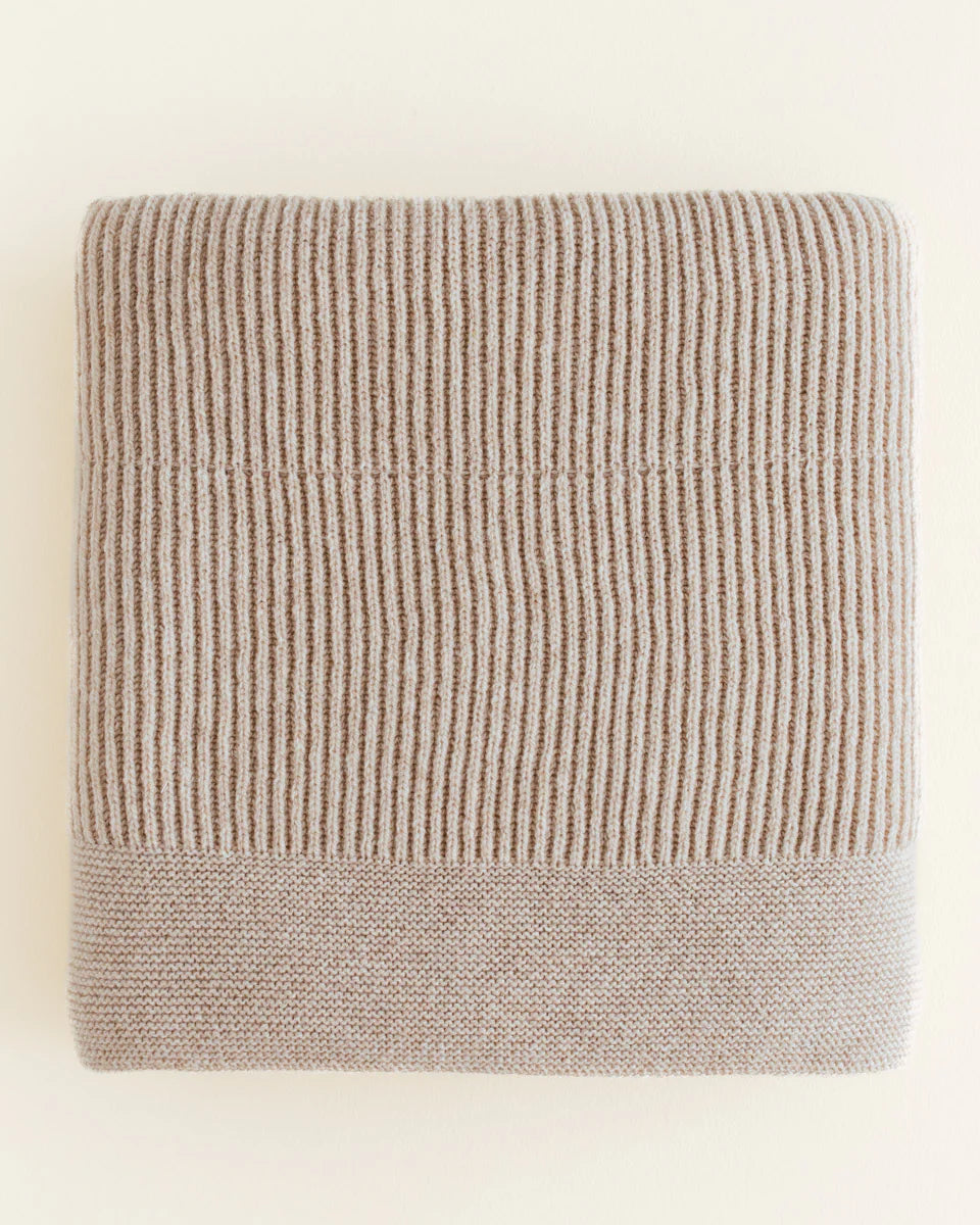Deken Gaston - 100x140 cm - Ledikant deken - Merino lamswol - HVID - beige