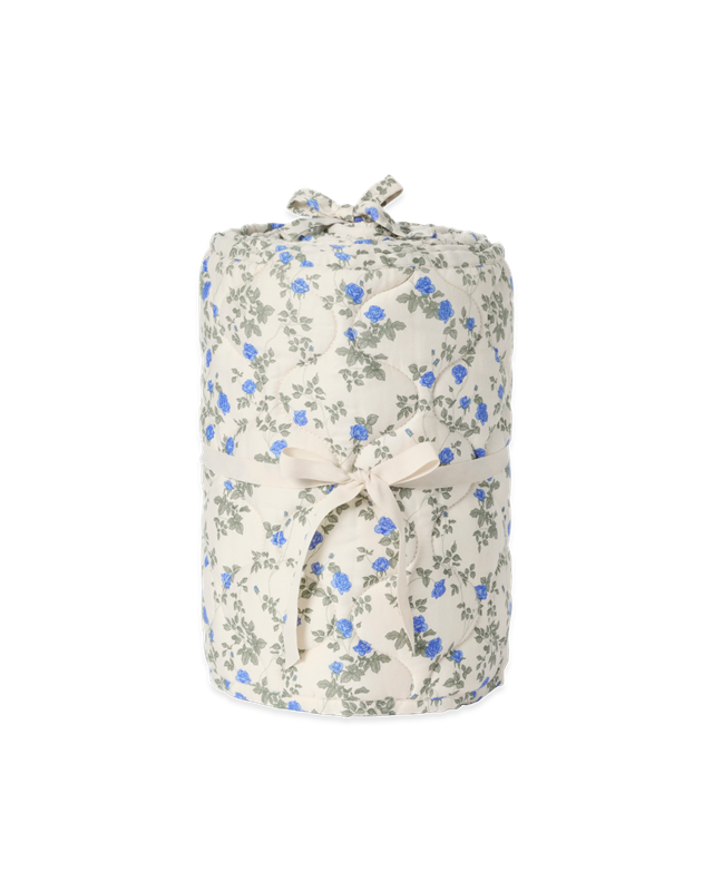 Gewatteerde ledikantbumper Dainty - Biologisch katoensatijn - 60 x 120 cm - Garbo&Friends - productfoto - afbeelding 3