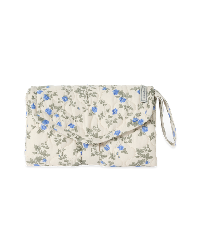Wickelauflage - Changing Mat Quilted Viola - Bio-Baumwollsatin - Garbo&Friends