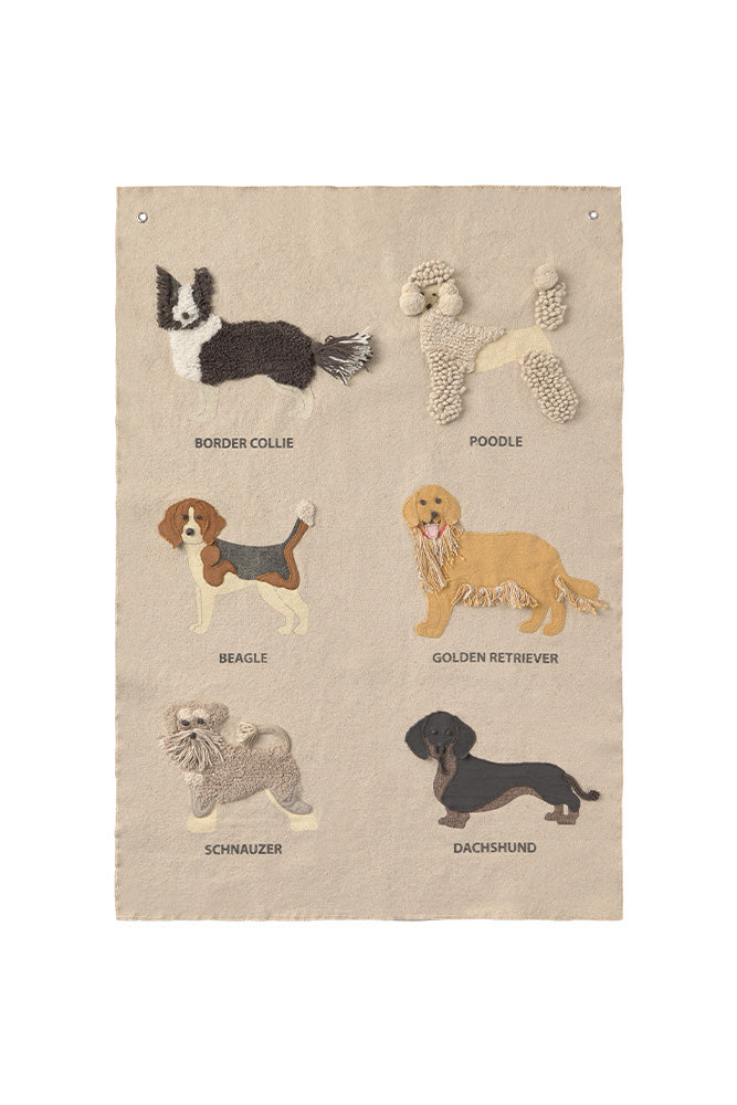 Wall Hanger Dogs - Wandkleed met hondenrassen - 70 × 100 cm - Lorena Canals - productfoto