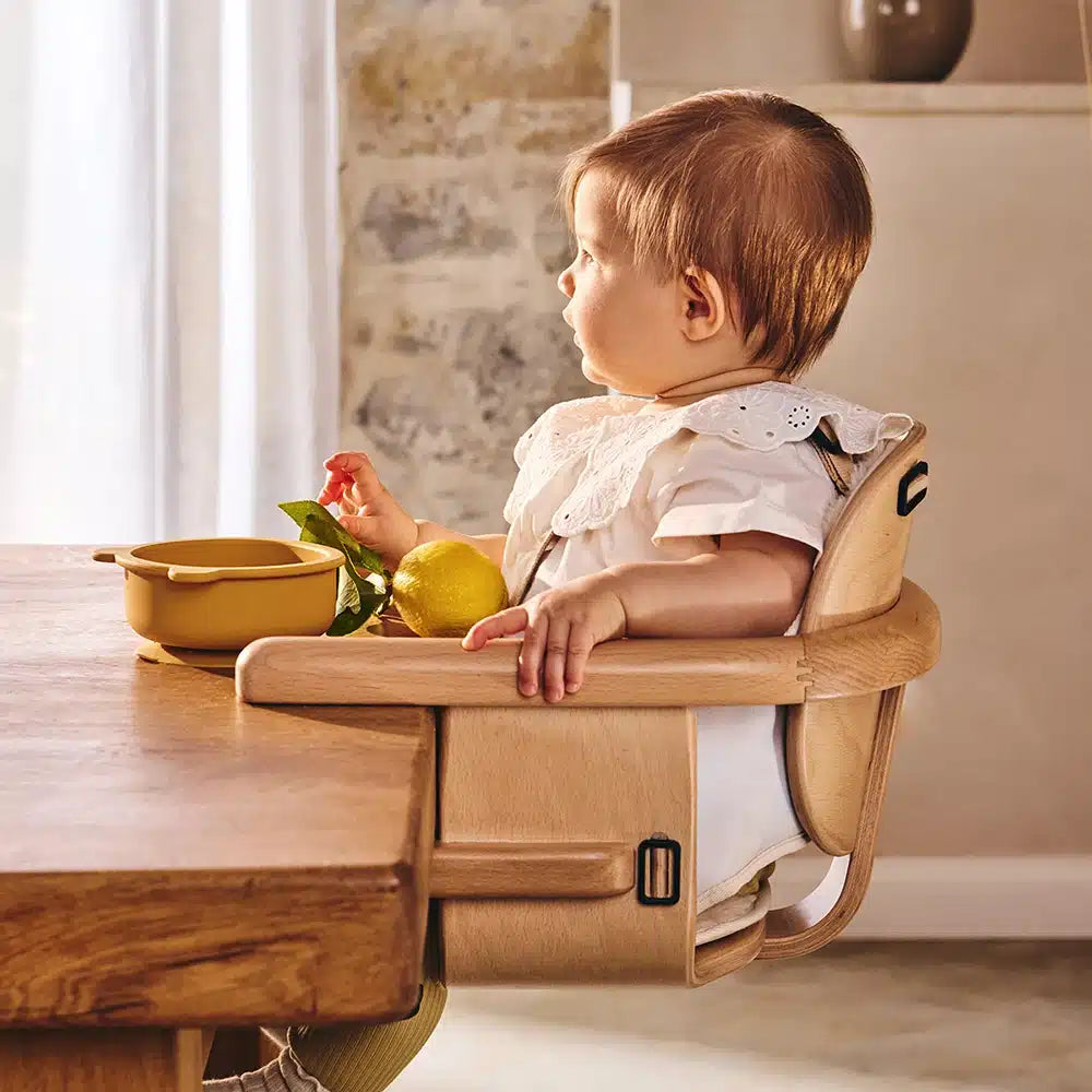 HIKO Baby Table Seat - Wooden High Chair - From 6 Months up to 15 kg - Charlie Crane