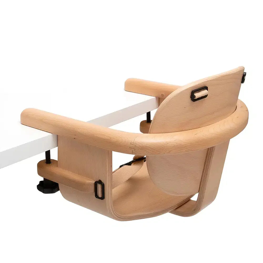 HIKO Baby Table Seat - Wooden High Chair - From 6 Months up to 15 kg - Charlie Crane
