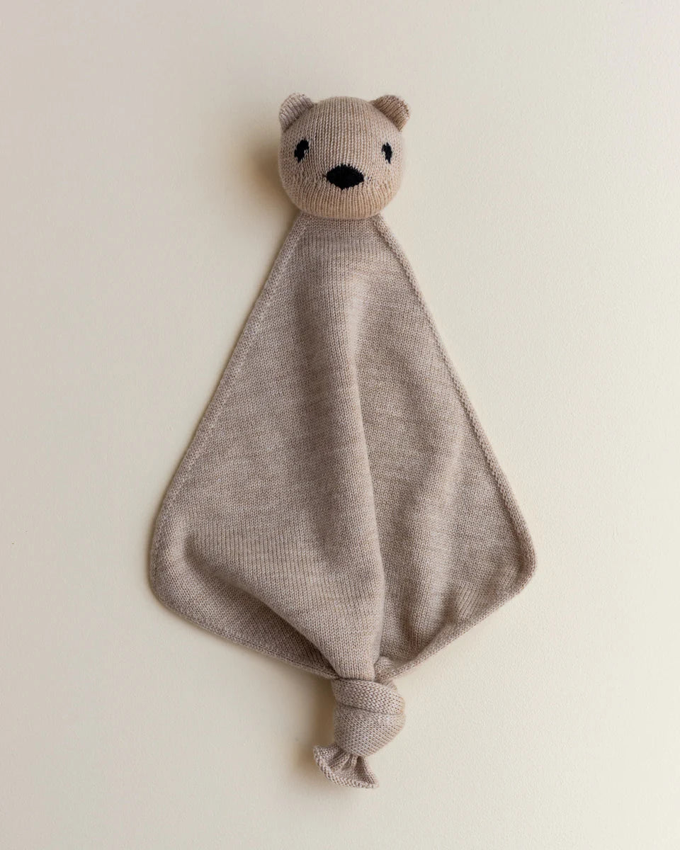 Schnuffeltuch Teddy Tokki - Merinowolle - HVID