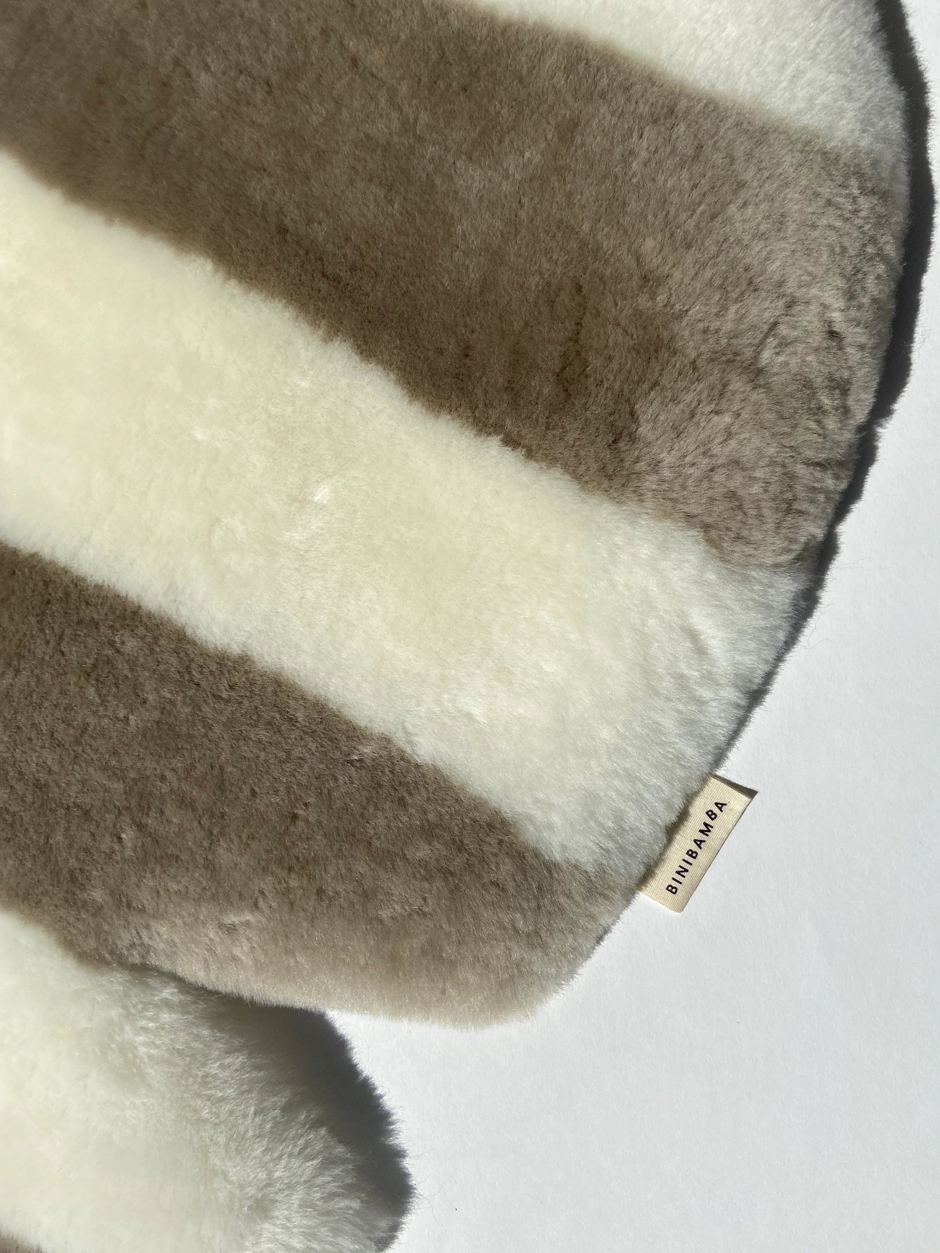 Merino wollen kinderwagen inleg Snuggler® - White Toastie - BINIBAMBA