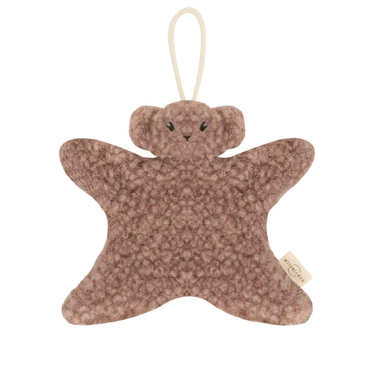 Pacifier cloth - Merino wool - Earthy Cocoa – Soft Ivory/Beige - Baby Bello