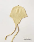 Bonnet Kota - Baby mutsje met oorkleppen - Merino wol - HVID