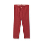 Legging Liva Pointelle – Dark Cranberry – 100 % coton - Flöss