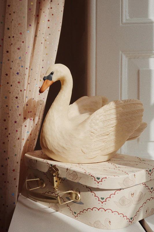 Swan Lamp - Beige Night Light for the baby and children's room - Konges Sløjd