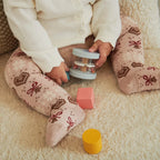 Chrissy Tights – Rose Dust – Collants en coton pour enfants – Motif de Noël – MP Denmark