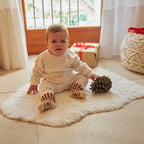Merry Socks – Kids' Cotton Christmas Socks – Holiday Pattern and Striped Fold-Over Cuff – MP Denmark