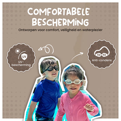 Swimming Goggles Sammy - Diving Mask 3-6 years - Beige/Ecru - Maesy