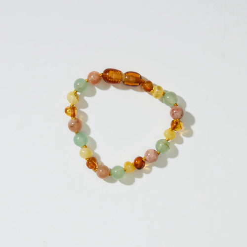 Barnsteen en edelstenen armband - Lulu - 14 cm - Nirrimis - productfoto