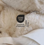 Kinderwagenfäustlinge aus Merino-Lammfell – Schwarz + Toast – BINIBAMBA