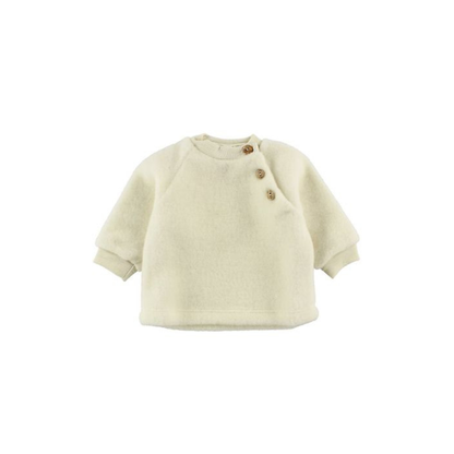 Baby Pullover Raglan - Wollfleece - Natur - Engel Natur
