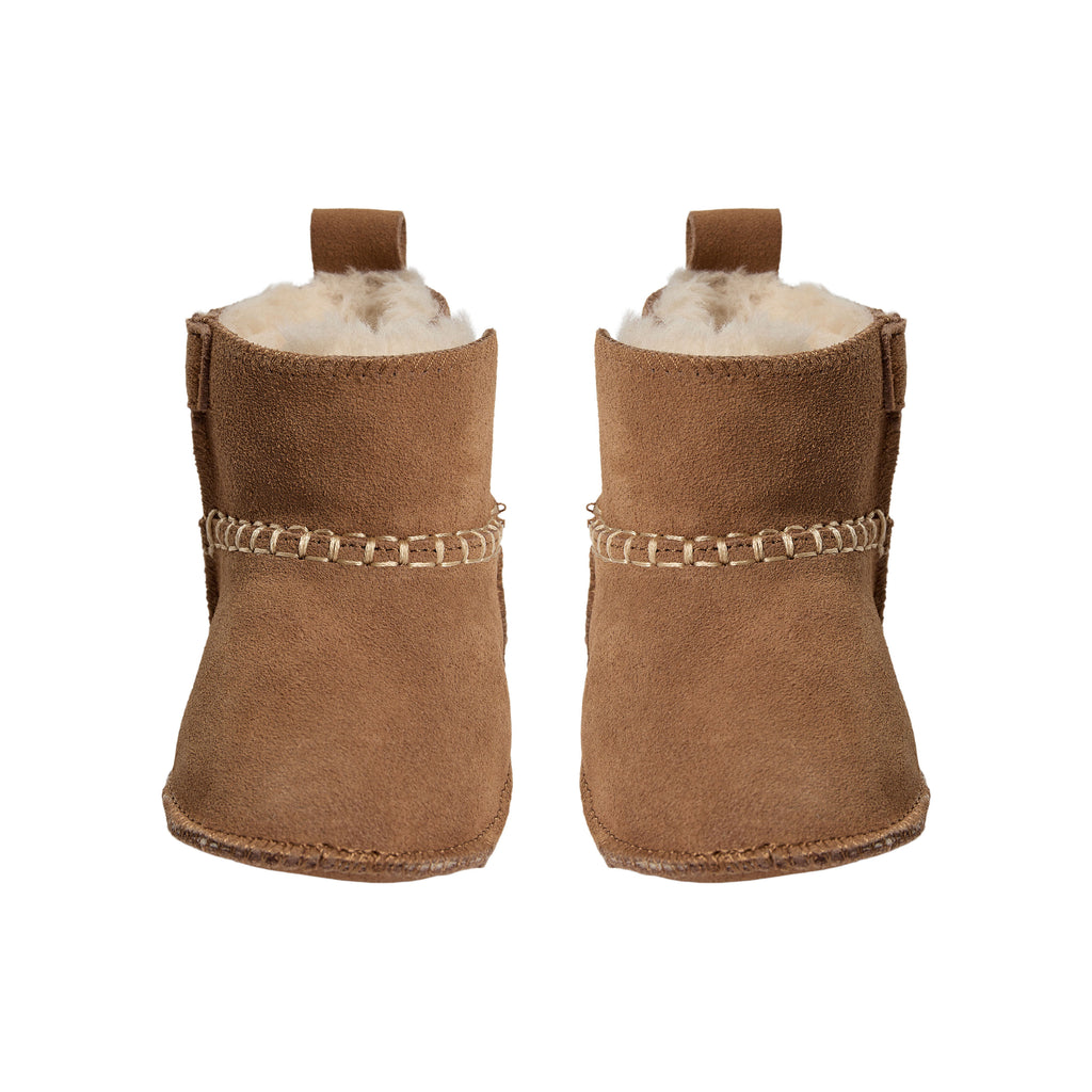 Chaussons bébé ReneeKB - Doublure en daim et laine - Beige et marron foncé - Sofie Schnoor