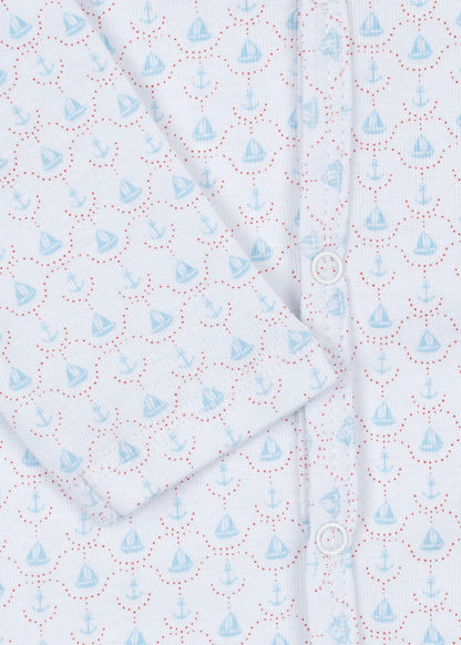 Fio Onesie - Barca - Sleepsuit/Pyjamas - Organic Cotton - Sailboats - Konges Sløjd