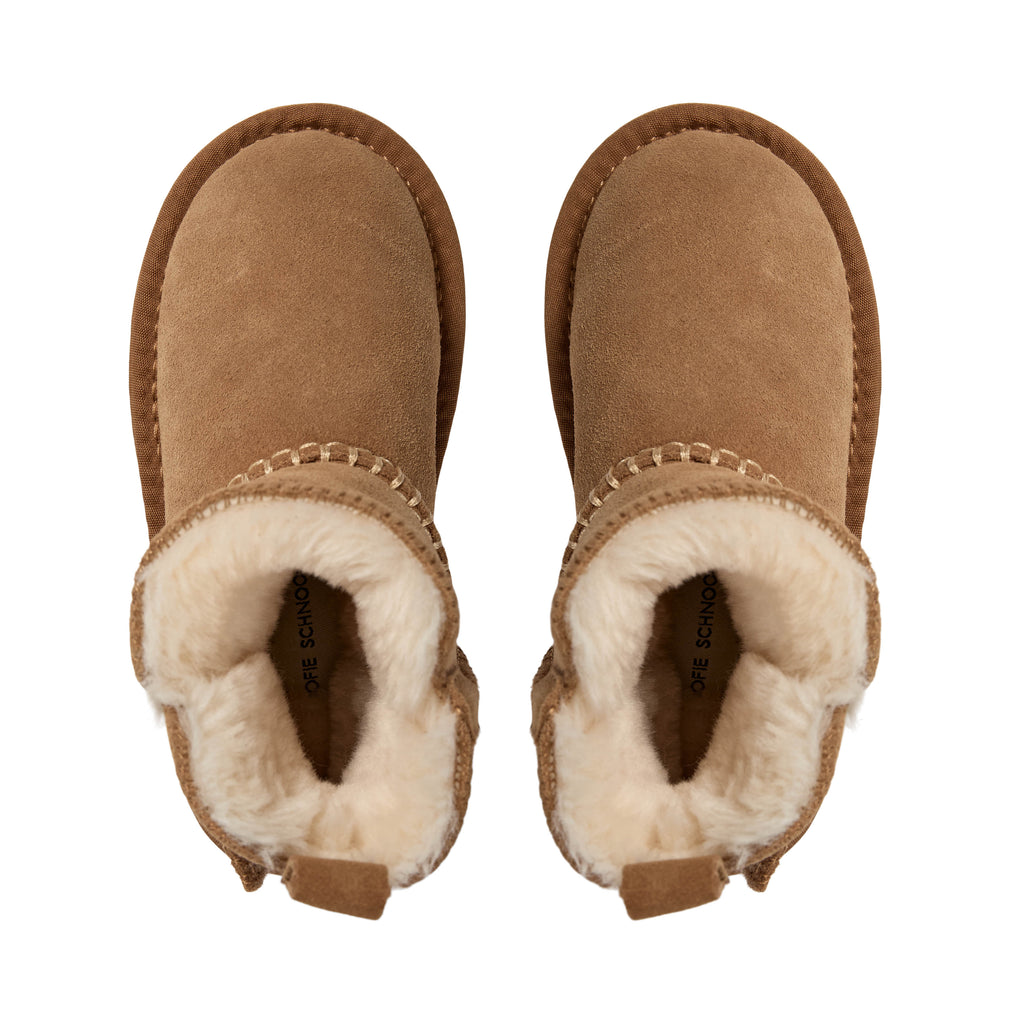 Wolgevoerde Kinderschuhe ValeKB - Wildleder - Tan & Dark Brown - Sofie Schnoor