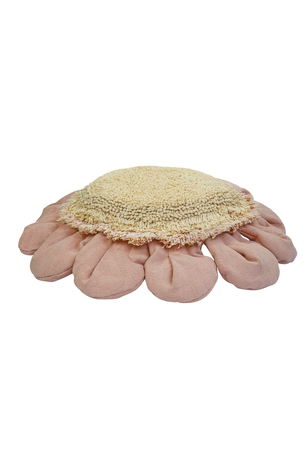 Floor Cushion Pink Daisy - Bloemvormig vloerkussen - Ø 70 cm - Lorena Canals - productfoto - afbeelding 6