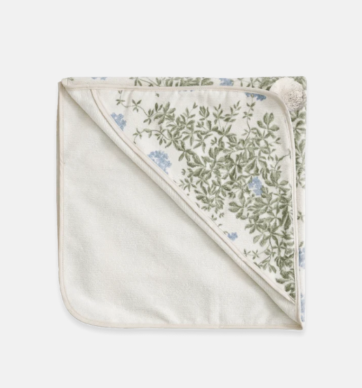 Badcape Plumbago met capuchon - Biologisch katoen - 80 x 80 cm - Garbo&Friends - productfoto