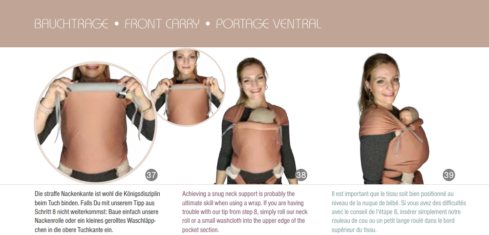 Bolster with Ribbons Kos – Universal neck roll for wraps and carriers – Hoppediz