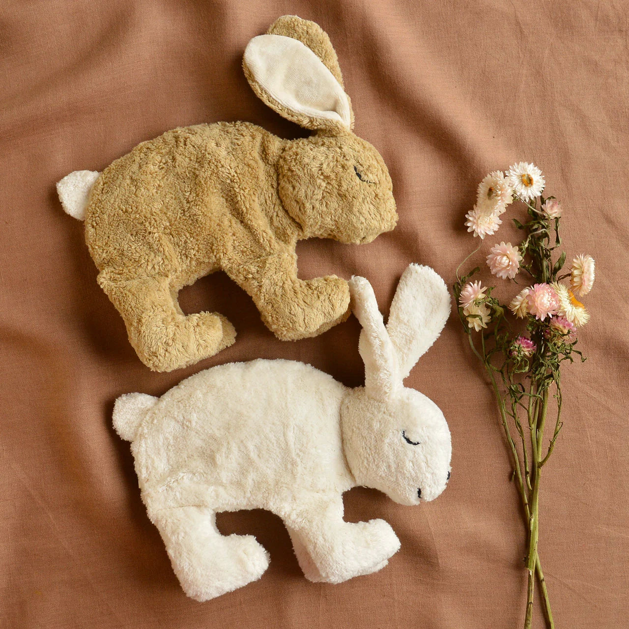 Warmteknuffel konijn Small - Biologisch katoen & lamswol - Beige - Senger