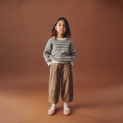 Corduroy trousers Juno - Beige - Organic cotton - Wheat