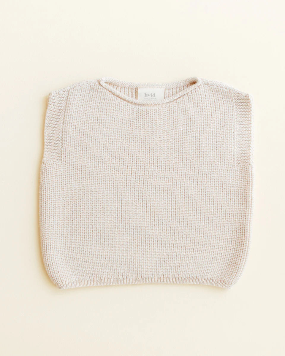 Weste Harvey - Spencer/ärmelloser Pullover - Merinowolle - HVID