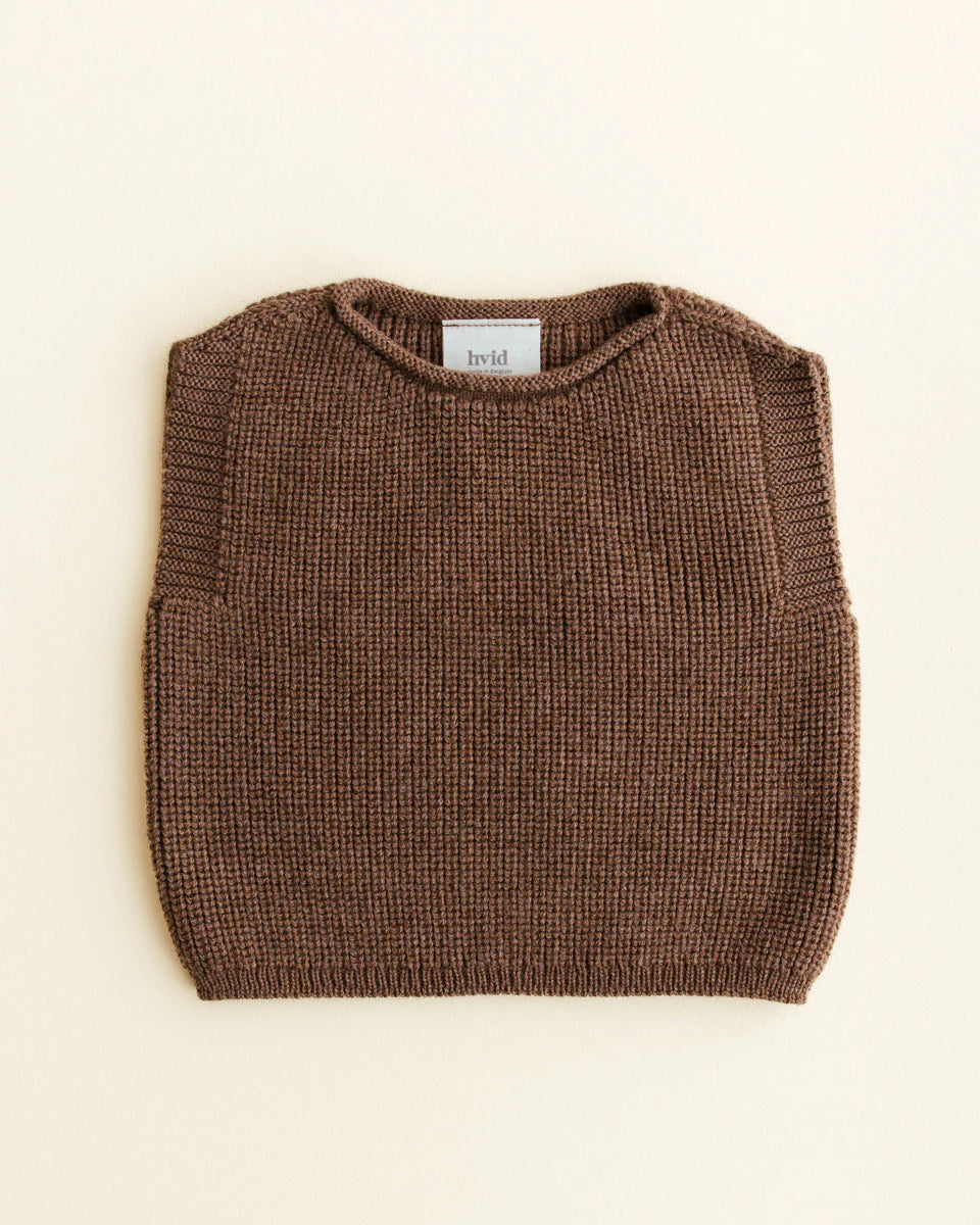 Vest Harvey - Spencer/mouwloos truitje - Merinowol - HVID - productfoto - afbeelding 7