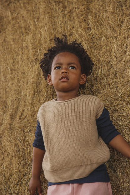 Vest Harvey Kids - 100% extra fine Italiaanse merino wol - HVID