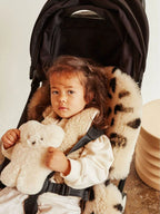 Merinowolle Kinderwagen Einlage Snuggler® - Leopard Peanut - BINIBAMBA