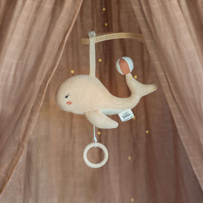 Muziekmobiel - Wally de Walvis - Sandshell/Beige - Baby Bello
